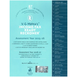V.G. Mehta's Income-Tax Ready Reckoner Assessment Year 2025-26